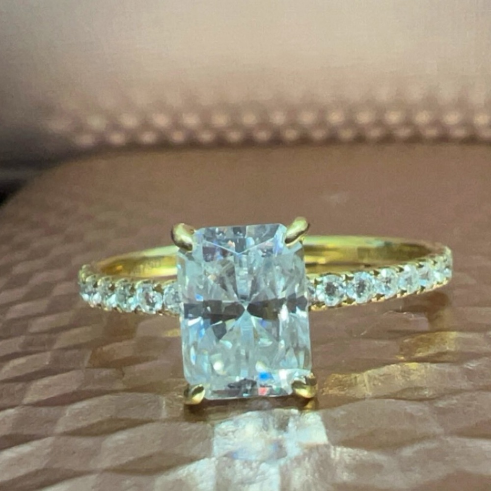 Solid Gold Engagement Ring Set